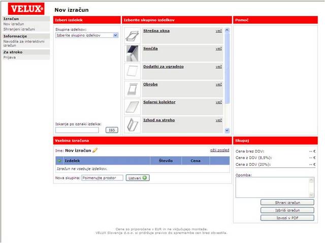 Izberite želeni izdelek Izberite želeni izdelek